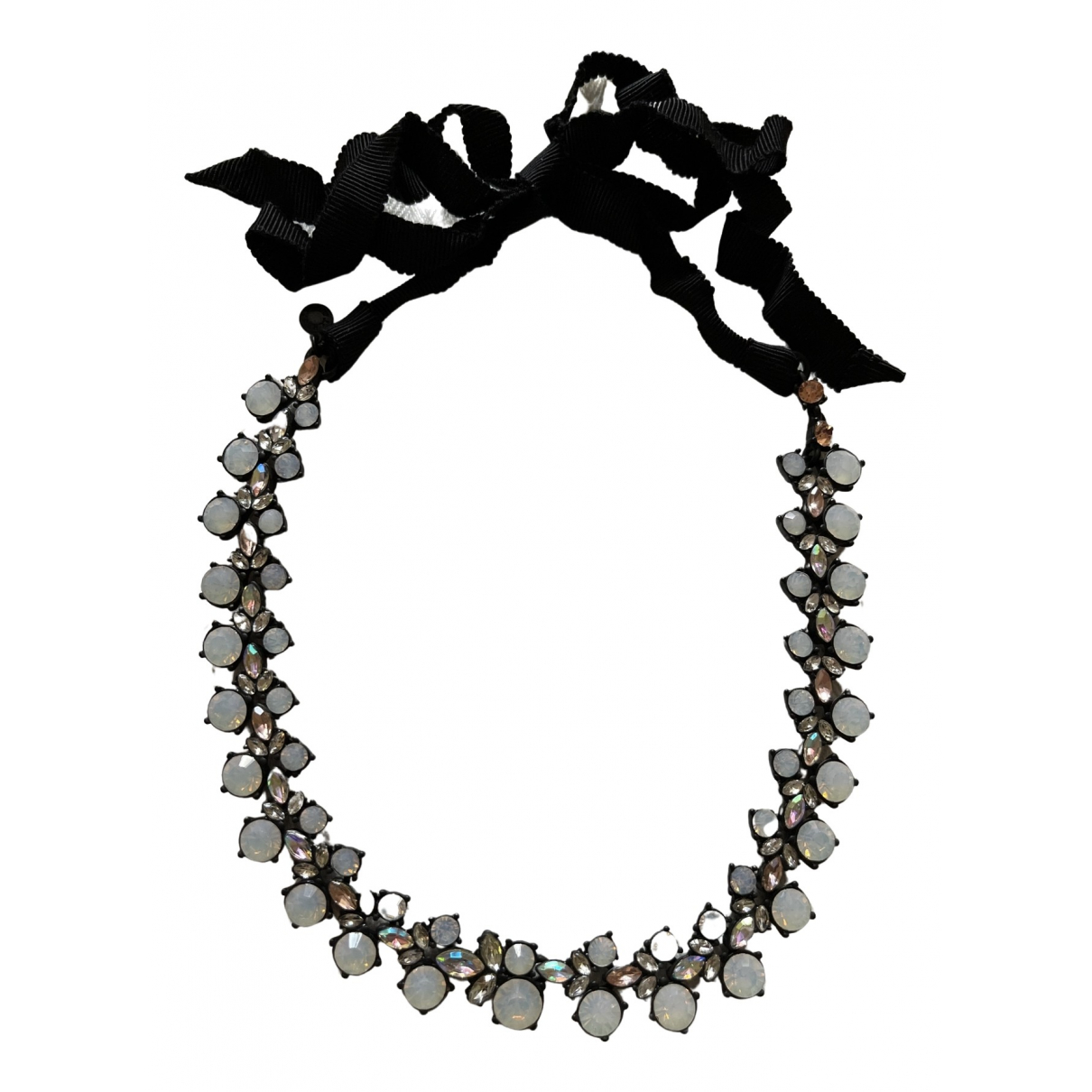 Crystal necklace J.Crew Black in 
